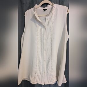 Ann Taylor pintuck button down dress shirt